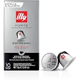 Illy Espresso Compatible Capsules - Single-Serve Coffee Capsules &amp; Pods - Forte Extra Bold Roast - Notes Of Dark Chocolate Coffee Pods - For Nespresso Coffee Machines &ndash; 10 Count