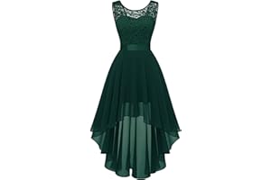 BeryLove Cocktail Formal Dresses 2025 Wedding Guest Party Prom Sleeveless Lace High Low Christmas Dress