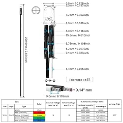 Gebildet 50pcs 3V-4.5V-5V-6V-7.5V-9V-12VDC 5mm