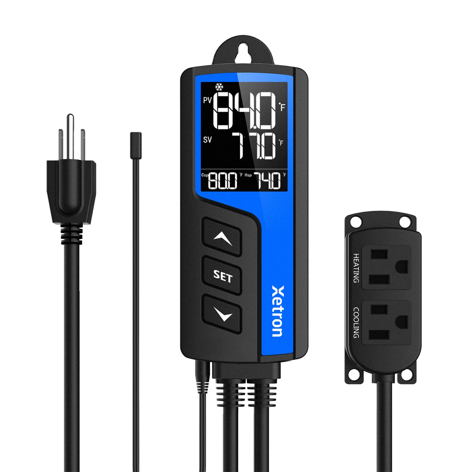 Photo 1 of Xetron Temperature Controller Digital with Cooling Heating Pre-Wired Outlet On-Off Thermostat Controller for Freezer Fan Aquarium Reptile Homebrew 110V 10A -40~230°F, STC1000Pro NotWIFI