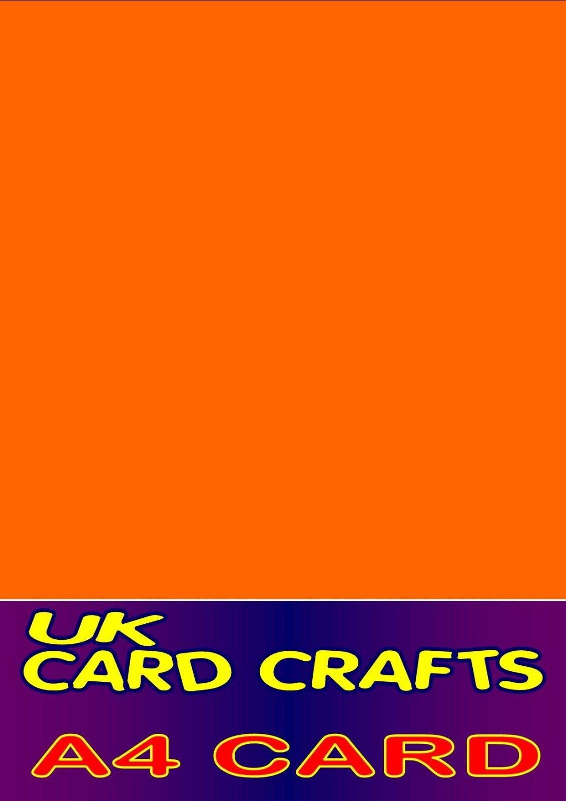 StellaWeds 100 x A4 Orange Card Stock - 260gsm