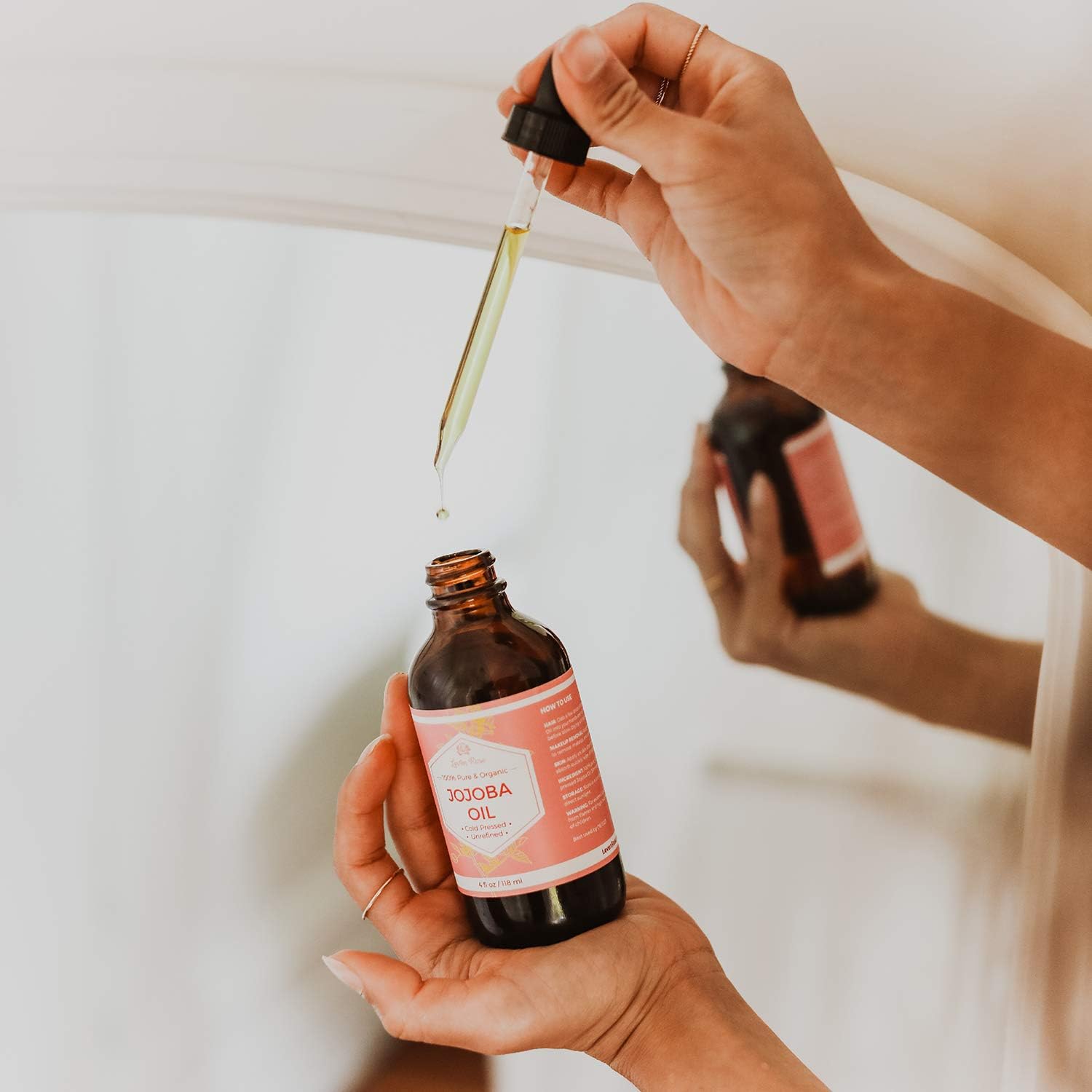 Jojoba Oil by Leven Rose, Pure Cold Pressed Natural Unrefined Moisturizer for Skin Hair Body and Nails 4 oz: Health & Personal Care