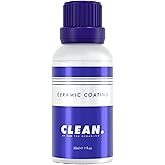 CLEAN. Ceramic Coating 8-Year – Ultra Premium Long-Term Car Protection, Extreme Hydrophobic, UV & Chemical Resistant, High Gloss Finish for Paint, Glass, Wheels, Trim, 30ml Covers 2 Cars