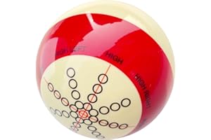 TERIZGER Billiards Cue Ball，Billiards Cue Ball Practice Training Artifact，Practice Balls with Standard Lines and Dots for American Billiards Eight Balls