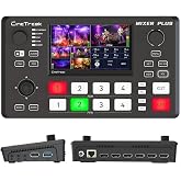 CineTreak Mixer Plus 4-Channel HDMI Video Switcher with 4.5-Inch LCD | PTZ Control, Chroma key, Portrait Mode, USB 3.0 UVC Streaming for OBS, YouTube, Churches, Studios, and Live Events