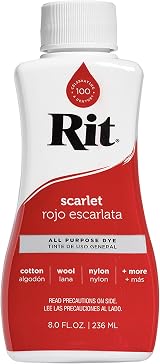 Rit Nakoma Rit Liquid Dye Scarlet 8 oz Fabric Dye