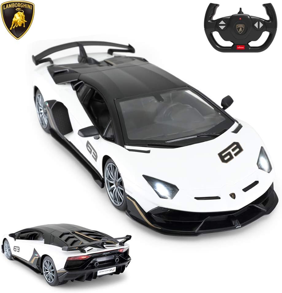 Amazon Rastar 1 14 ランボルギーニ アヴェンタドールｓｖｊ ラジコンかー ｒｃモデルカー ヘッドライトとテールランプが光る ホワイト 2 4ghz ラジコン ドローン 通販