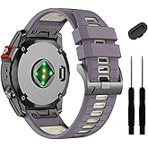 ZPJPPLX 20mm Quick fit band Compatible with Garmin Fenix 8 AMOLED-43MM/7S 6S Pro/7S/6S 5S/5S Plus Watch Band,Soft Silicone Straps for Approach S70 42mm/Descent Mk3 3i 43mm/Mk2S/epix Pro 42MM