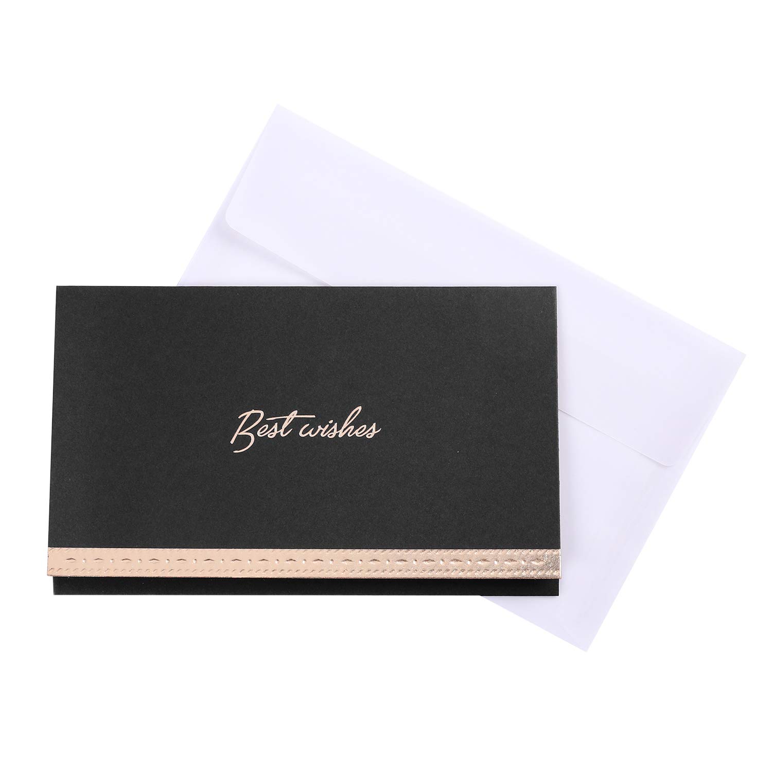 10 Pack Invitation Envelopes Greeting Cards with 10 White Envelopes Best wishes Cards for Business Birthday Winter Holidays Xmas New Year 4.5 x 7.2 Inch