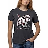 Team Fan Apparel NFL Womens Distressed Helmet Tag-Less Soft T-Shirt, Ladies Football Tee, Officially Licensed