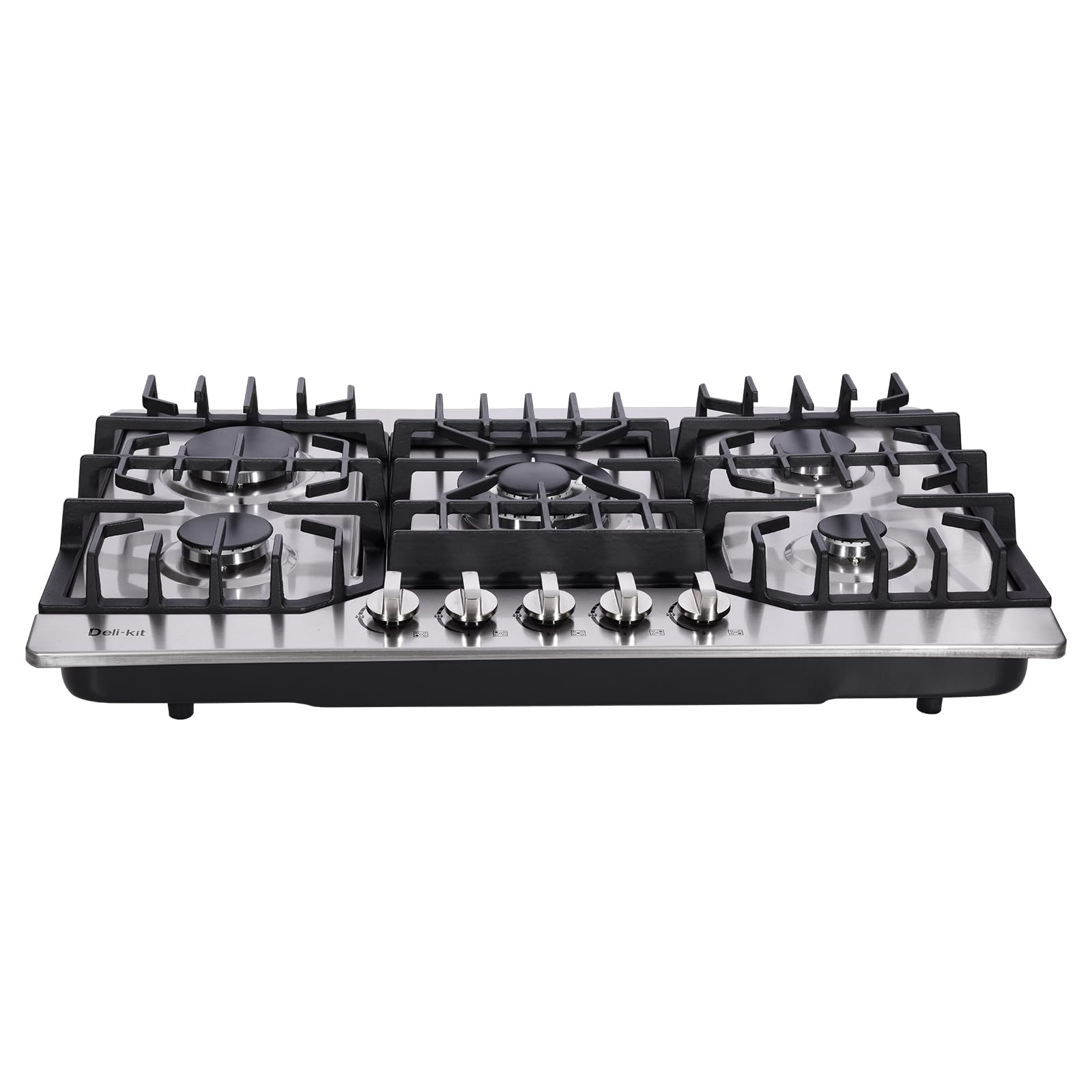 30 Inch Gas Cooktop, Stainless Steel Built-in 5 Burners Stovetop Dual Fuel Gas Hob NG/LPG Convertible Gas Cooktop DK5712