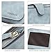 Wallet for Women PU Leather Clutch Purse Bifold Long Designer Ladies Checkbook Multi Credit Card Holder Organizer with Coin Zipper Pocket Light Blue