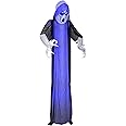 Gemmy Lightshow Inflatable Airblown Short Circuit Flickering Frightening Ghost for Halloween, 12' Tall