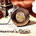 New Brand Mall Steampunk Vintage Roman Letters Design Case Mechanical Pocket Watch with Chains for Xmas Gifts (brzone-2)