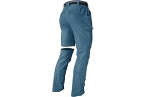AREOUTS Men's Hiking Pants Convertible Zip Off Lightweight Waterproof Quick Dry Outdoor Fishing Travel Safari Camping