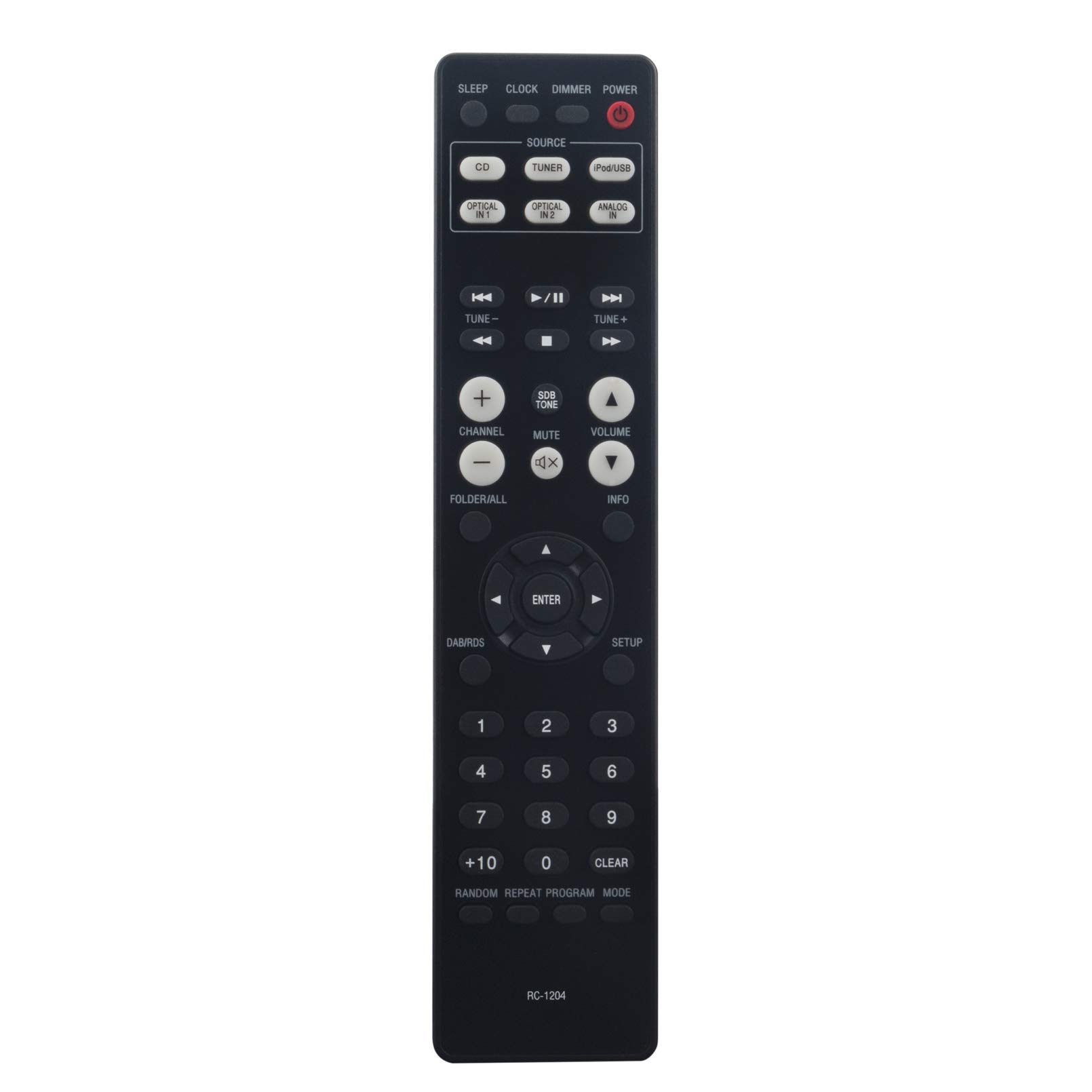 RC-1204 Replace Remote Control - VINABTY RC 1204 Remote Control for Denon RC1204 AV Receiver D-M40 D-M40DAB RCD-M40 RC-DM40DAB Remote Controller