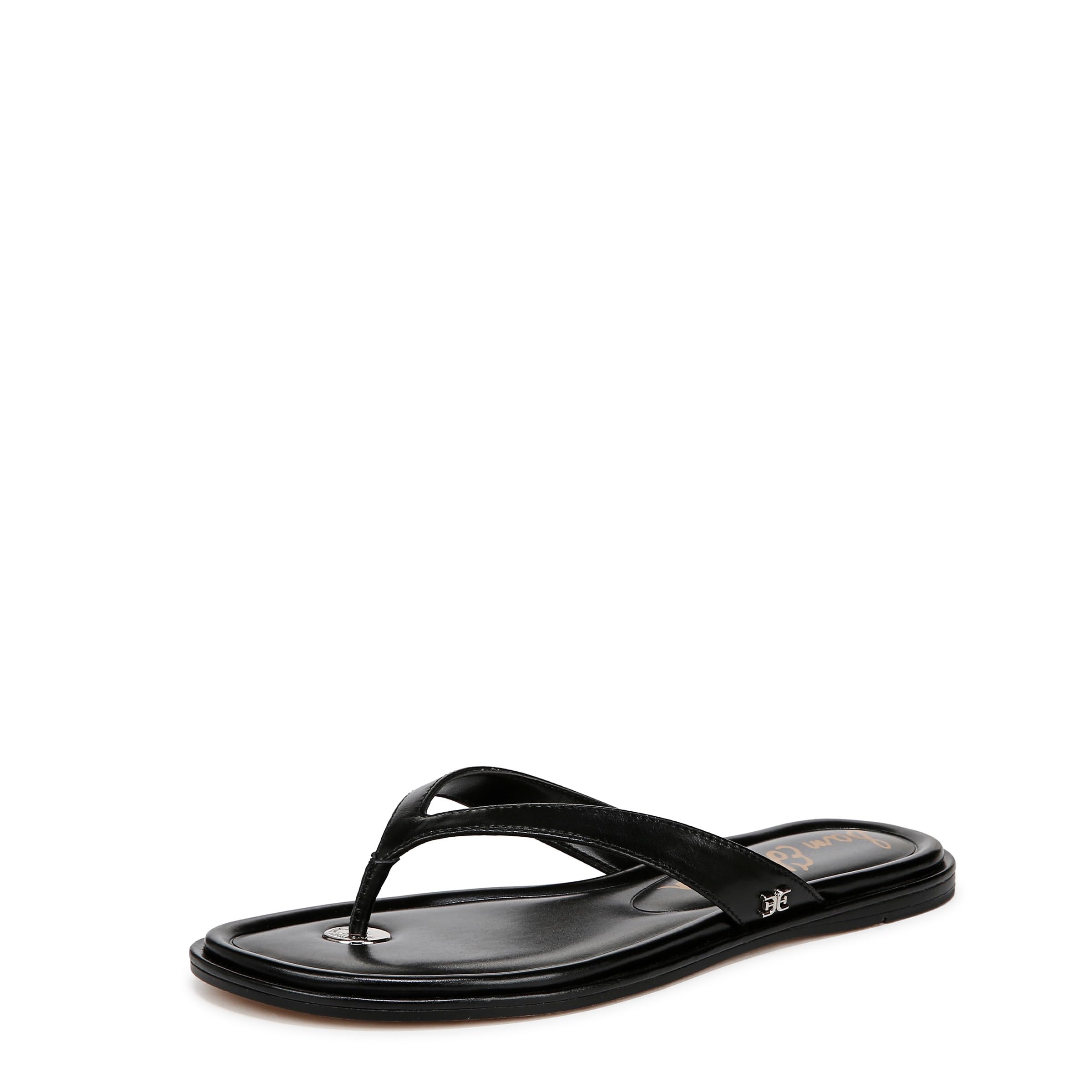 Photo 1 of Sam Edelman Women's Remi Flat Sandal, Black Leather, 9