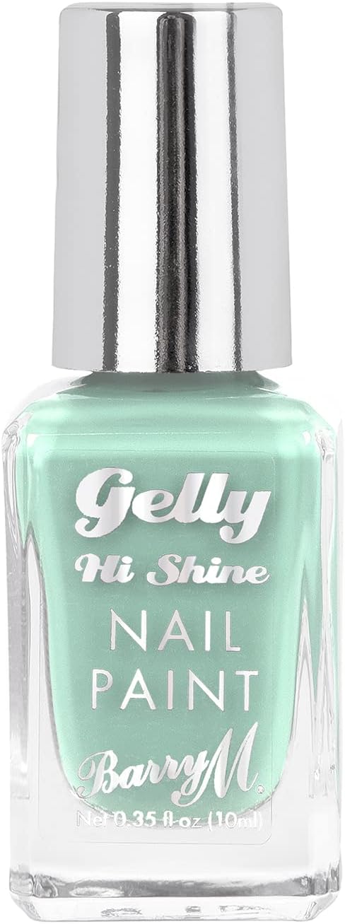 Barry M Gelly Hi Shine Nail Paint Cactus Green Glossy Nail Polish