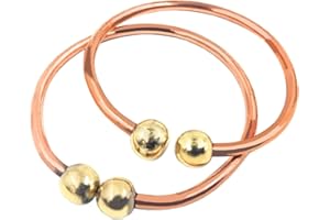 SHINDE EXPORTS pure copper small leg kada anklet adjustable (0 to 1 Year), Medium, Copper, no gemstone