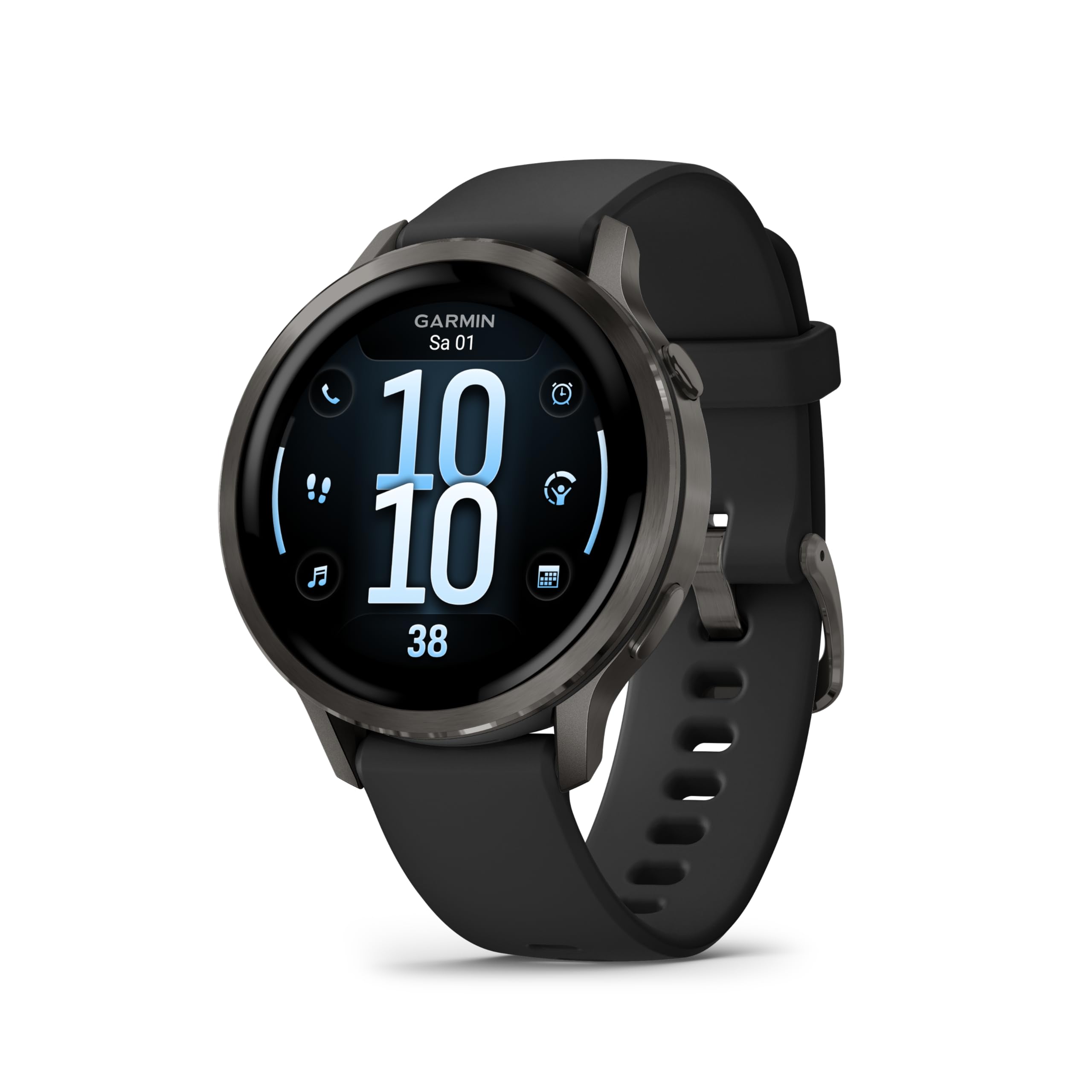 Garmin Venu 4 41mm - Fitness-Smartwatch, 1,2" AMOLED Touchdisplay, bis zu 10 Tage Akkulaufzeit, 80+ Sport-Apps, EKG, Health Status, Fitness Coach, Rollstuhlfunktionen, Telefonie, Taschenlampe