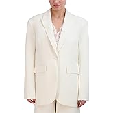 BCBGMAXAZRIA Women's V Neck Relaxed Style Oversized Blazer