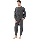 DAVID ARCHY Men's Pajamas Set, Warm Fleece Loungewear, Ultra-Soft Sleepwear | Soft Warm Fleece, Breathable Comfort, Relaxed Fit for Easy Movement, Cuffed Hems, Stretch Waistband, Roomy Stay-Put Pockets
