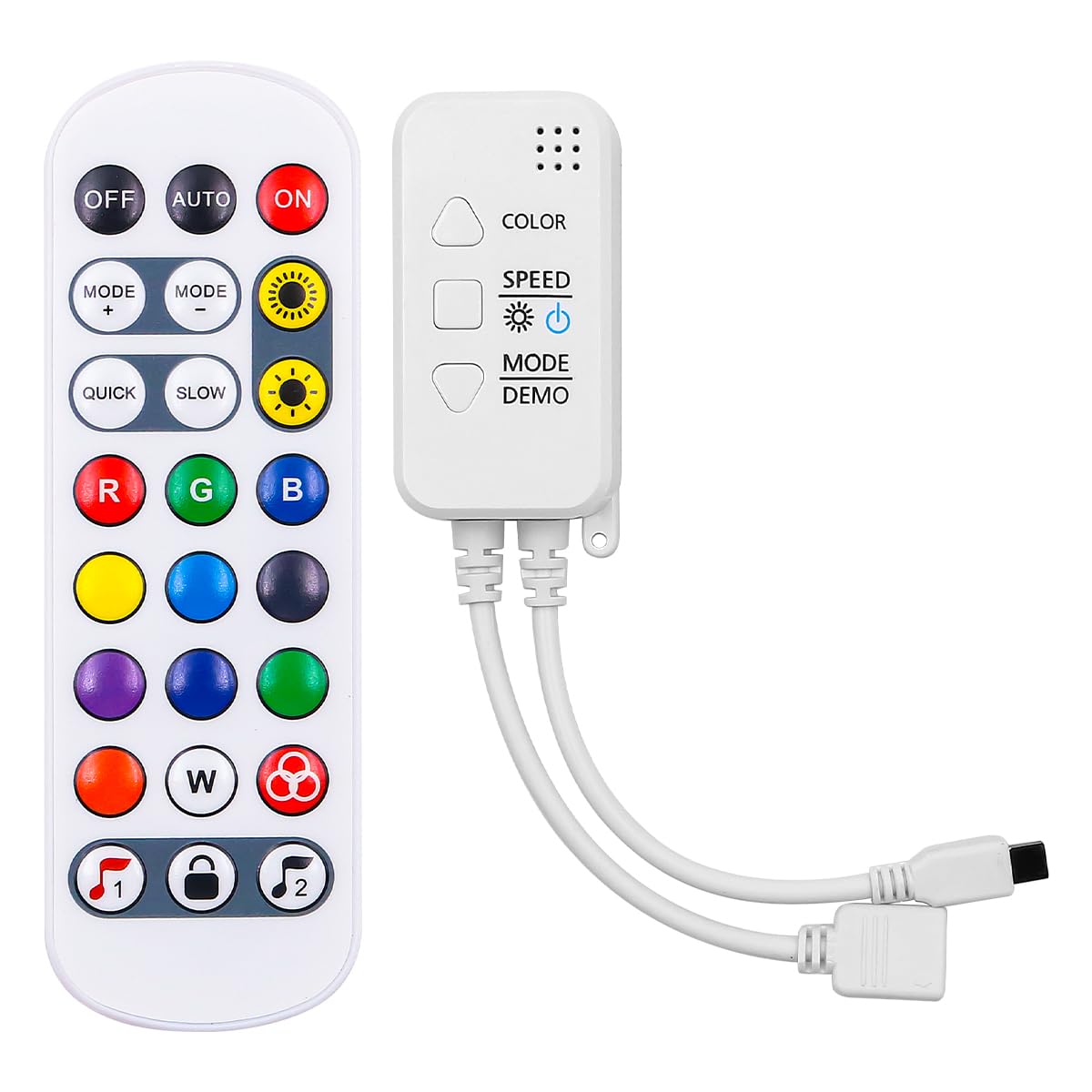 CENPEK LED Strip Lights Controller Bluetooth RGB Controller with Remote Control Compatible with 5V-24V 4-Pin RGB LED Strip