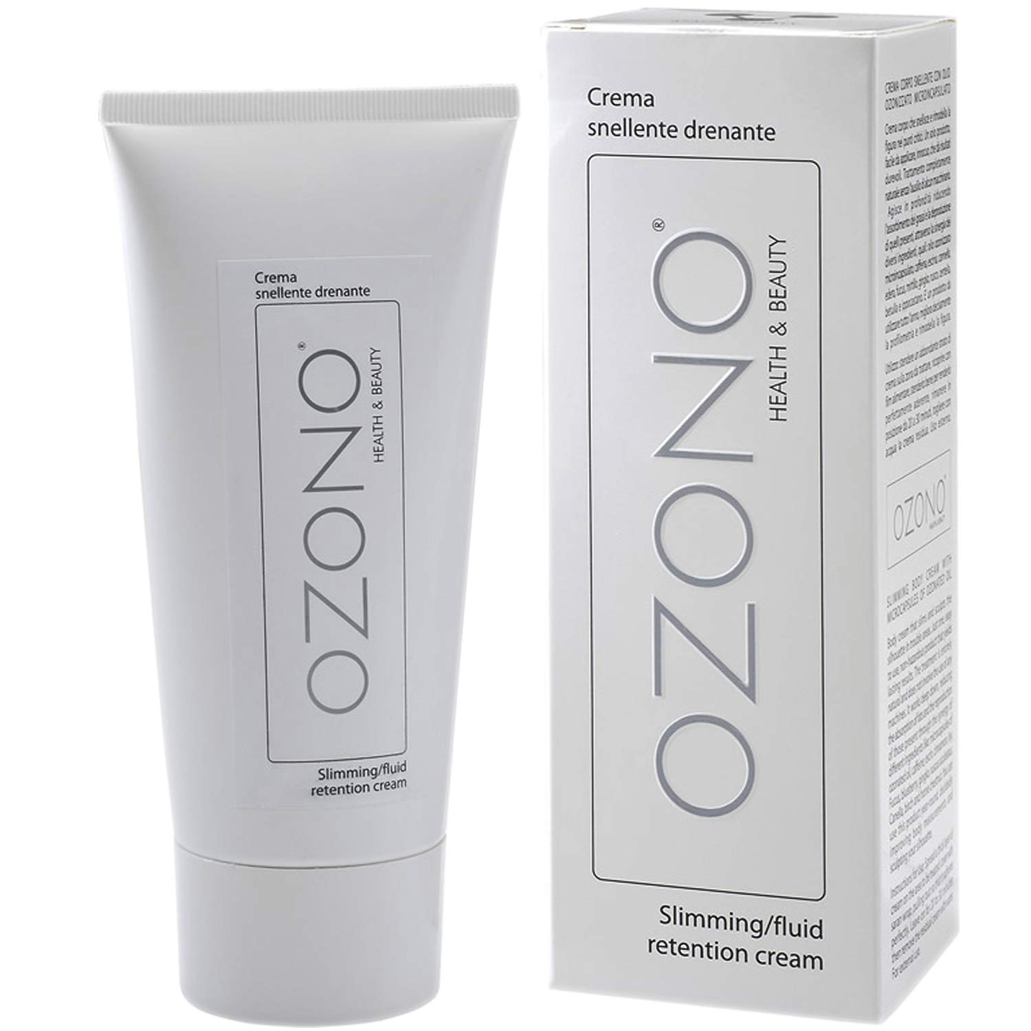 OZONO H&B Professional Draining Body Cream - Ozonized Microencapsulated Oil - MADE IN ITALY (200 ML)