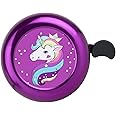 Unicorn Bike Bell for Kids Girls Boys,Adjustable Size Bicycle Bell Bike Accessories for Adult Women Men Clear Sound Bike Horn