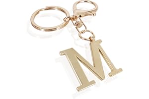 LAXPICOL Gold Letter A-Z Keychain for Women Bag Charms Purse Charms For Handbags Metal Alphabet Initial Letter Keychain