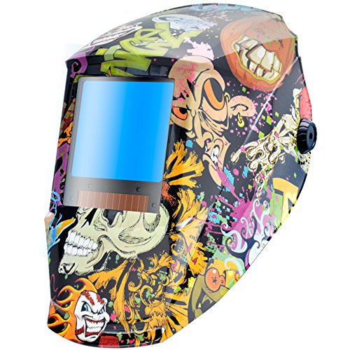 Antra AH7-X30P-6404   Digital Controlled Solar Powered Auto Darkening Welding Helmet Wide Shade 4/5-8/9-13 With Grinding Feature Extra Lens Covers Great for TIG, MIG, MMA, Plasma