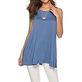 CEASIKERY Women's Sleeveless Tunics Women Flowy Tunic Tank Tops for Leggings