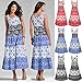CoCo Fashion Women's Summer Floral Print Flowy Maxi Boho Bohemian Dress
