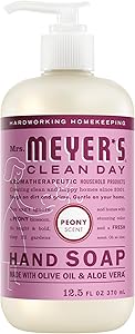 MRS. MEYER'S CLEAN DAY Hand Soap, Peony Scent, 12.5 Fl Oz Bottle