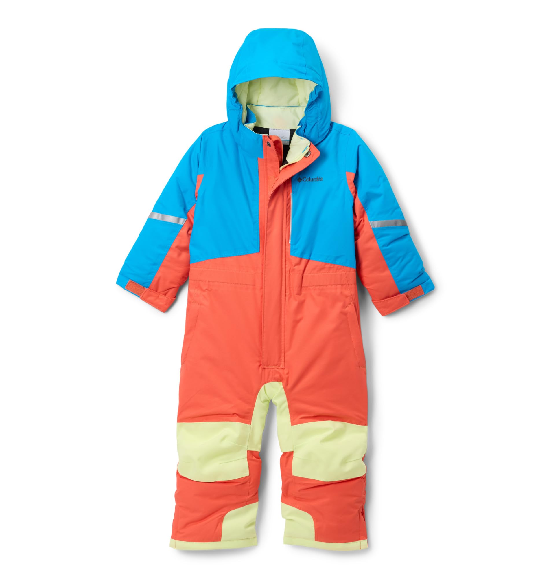 Columbia Youth Buga III Suit, Zing/Compass Blue/Citron Haze, X-Large