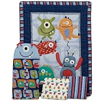Unique Crib Bedding CoCo & Company Monster Buds 4 Piece Crib Bedding Set