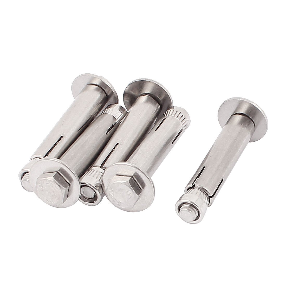 Sourcingmap M6 x 50mm Hex Nut Expansion Anchor Screws Bolts Tool 5pcs