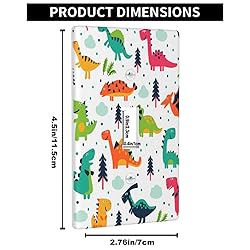 Pznen Dino Pattern Light Switch Cover Plate