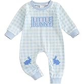 Bagilaanoe Infant Baby Boy Valentine’s Day Outfit Clothes Plaid Long Sleeve Romper One Piece Jumpsuit Pants