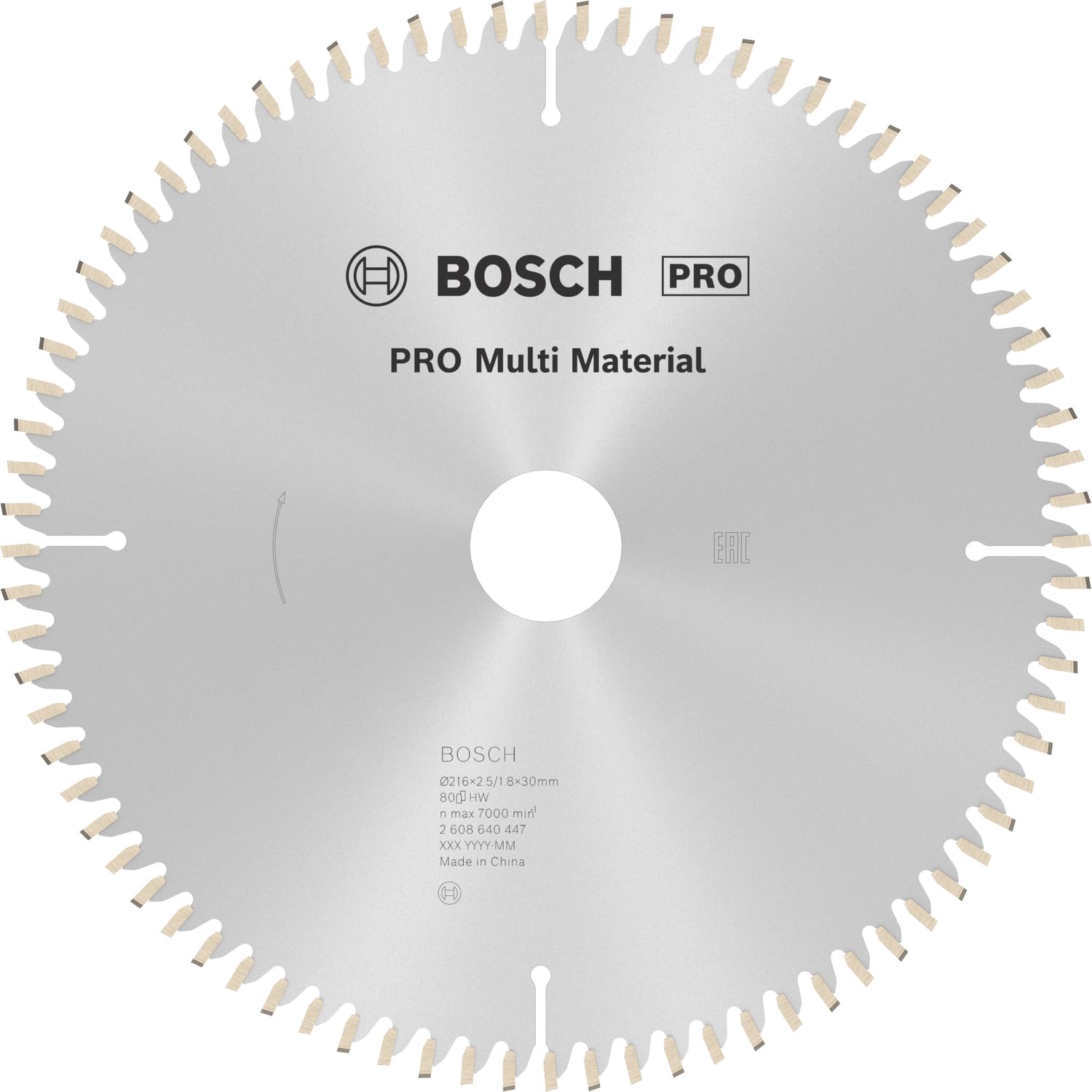 Bosch 1x PRO Multi Material Circular Saw Blade for Corded Mitre Saws (for Aluminium, Plastics, Ø mm, Professional Accessory Mitre Circular Saw)