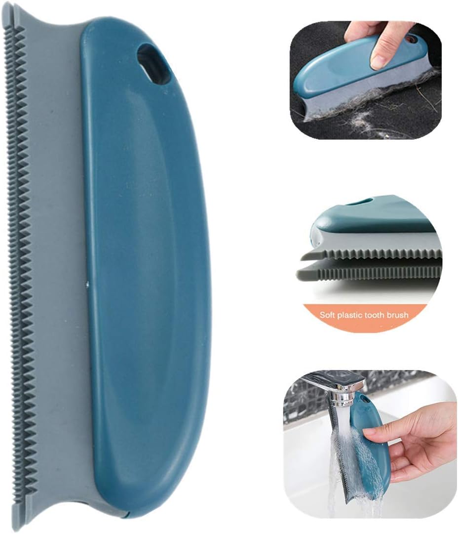 Azul N-S Cepillo de Pelo para Mascotas Perro Gato Aseo Deshedding Tool