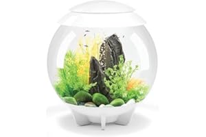 biOrb Halo 30 Acrylic 8-Gallon Aquarium with Multi-Color Remote-Controlled LED Lights Modern Tank for Tabletop Display, White