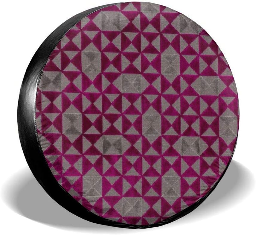 Spare Tire Cover Waterproof Dust-Proof Universal Spare Wheel Art Geometry Tire Cover, Fit for Jeep,Trailer, RV, SUV and Many Vehicle(15" for Diameter 27"-29")