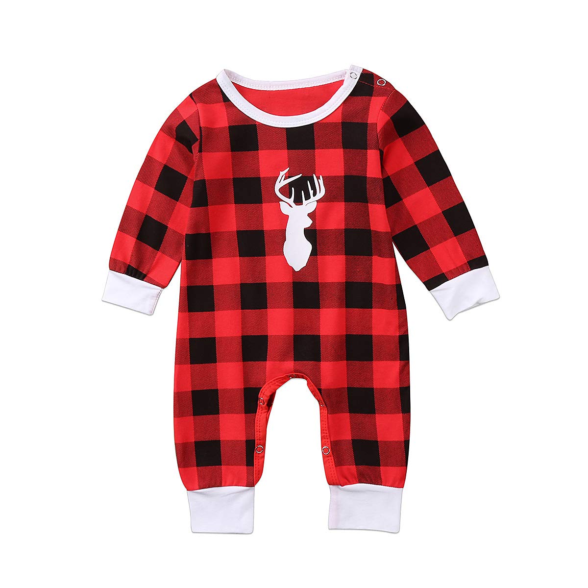 Newborn Baby Boys Girls Romper Infant Christmas Jumpsuit Long Sleeves Overalls Outfits Clothes