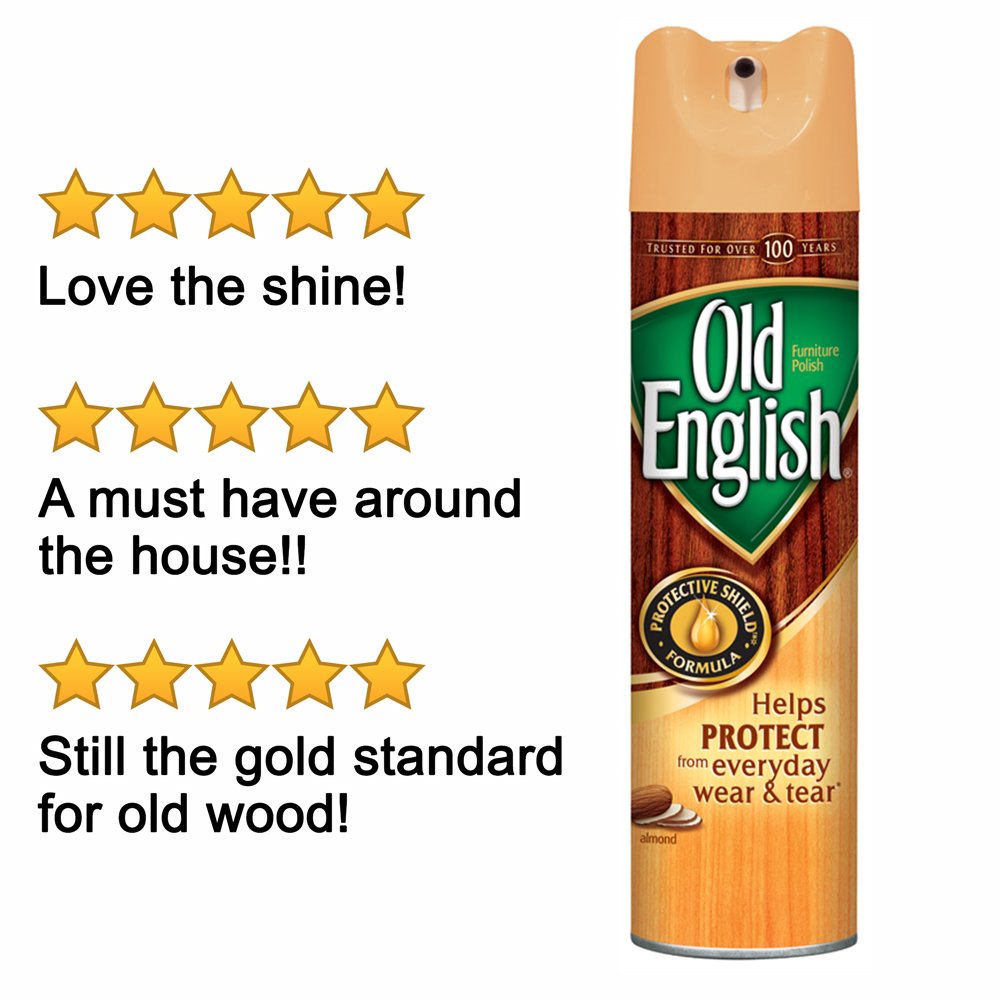 Old English Furniture Polish Almond Scent 12.5 oz Aerosol Can Buy