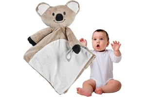 Riff Raff Sleep Soother Sleep Aid Lullaby for Newborn/Baby 0+ Months, Portable White Noise Plush Sound Machine, Heartbeat & White Noise Plush, Stuffed Animals for Babies w/Velcro Strap - Koala