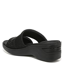 BZees Womens Dynasty Bright Wedge Sandal Black