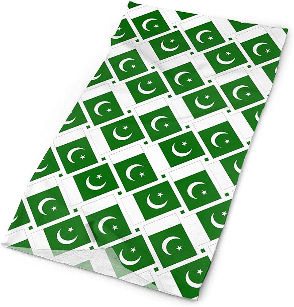 MJDIY 16In1 Headbands,Pakistan Flag Weave Head Wrap Fashion Neck