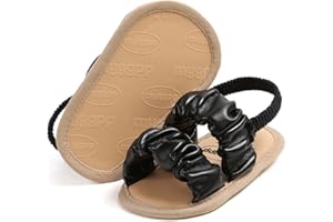 Bellocasa Infant Baby Girls Sandals Summer Open Toe Wedding Princess Dress Shoe Soft Sole Baby Shoes for Newborn Girl