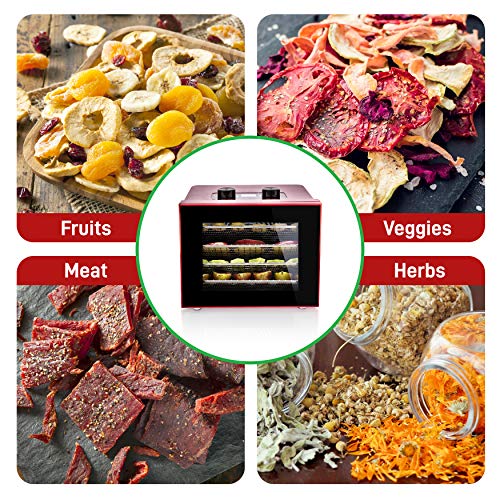 NutriChef Electric Countertop Food Dehydrator Machine 350Watt